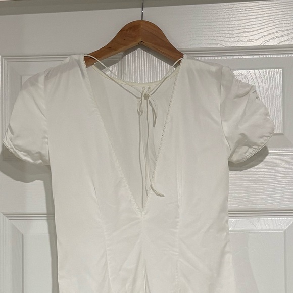 Anna October White Ruched Dress - Picture 4 of 8
